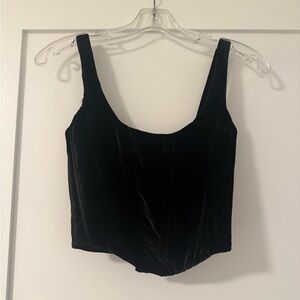 With Jean Black Velvet Corset